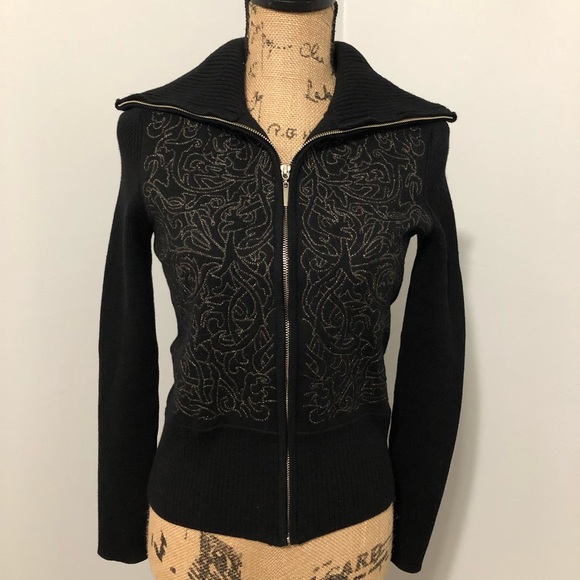 SOLD {WHBM} New Quilted Shimmer Sweater Jacket - Picture 2 of 8